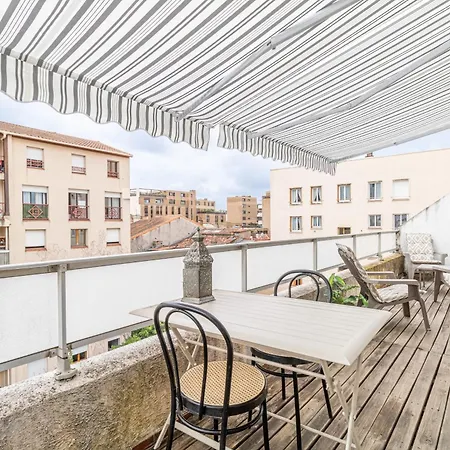 Lägenhet Bright Flat With Terrace - Near Train Station Toulouse